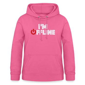 Ich bin offline | Internet, Informatik, Gamer - Frauen Hoodie - Pink - Vorne - AI Model Female 172 light (172cm)