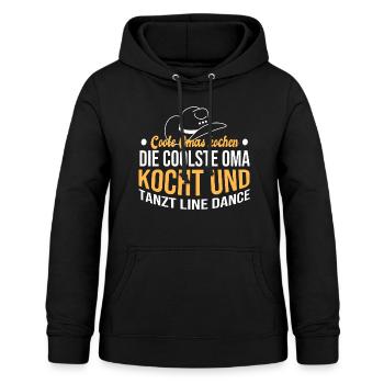 Die coolste Oma kocht und tanzt Line Dance - Frauen Hoodie - Schwarz - Vorne - AI Model Female 172 light (172cm)