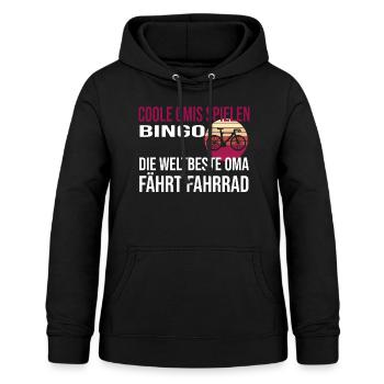 Die weltbeste Oma fährt Fahrrad. - Frauen Hoodie - Schwarz - Vorne - AI Model Female 172 light (172cm)