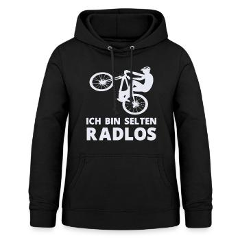 MTB Fahrer Mountainbike Ich Bin Selten Radlos - Frauen Hoodie - Schwarz - Vorne - AI Model Female 172 light (172cm)