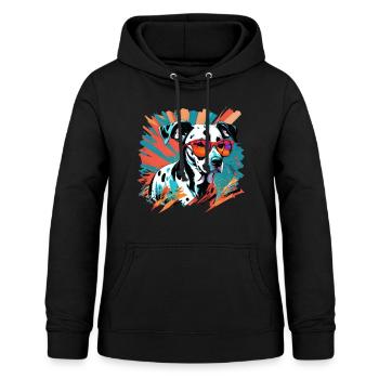 Dalmatiner - Frauen Hoodie - Schwarz - Vorne - AI Model Female 172 light (172cm)