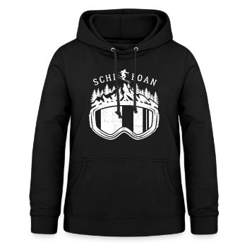 Schi Foan, Ski, Apres Ski, Wintersport, Skiurlaub - Frauen Hoodie - Schwarz - Vorne - AI Model Female 172 light (172cm)