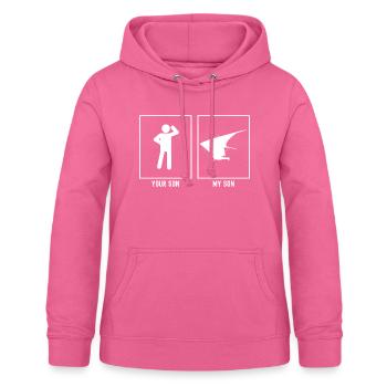 Votre Fils - Mon Fils - Sky Gliding Links - Sweat à capuche Femme - rose - Devant - AI Model Female 172 light (172cm)