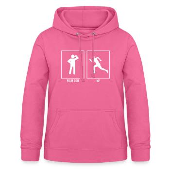 Your Father - Me - Fast Running - Women's Hoodie - pink - Front - AI Model Female 172 light (172cm)
