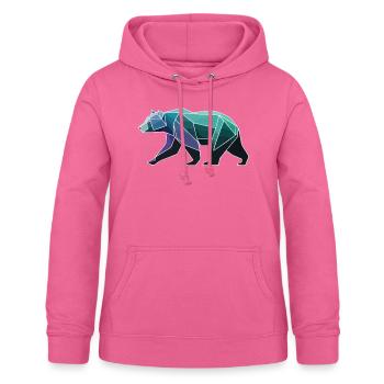 Bär Polygon - Frauen Hoodie - Pink - Vorne - AI Model Female 172 light (172cm)