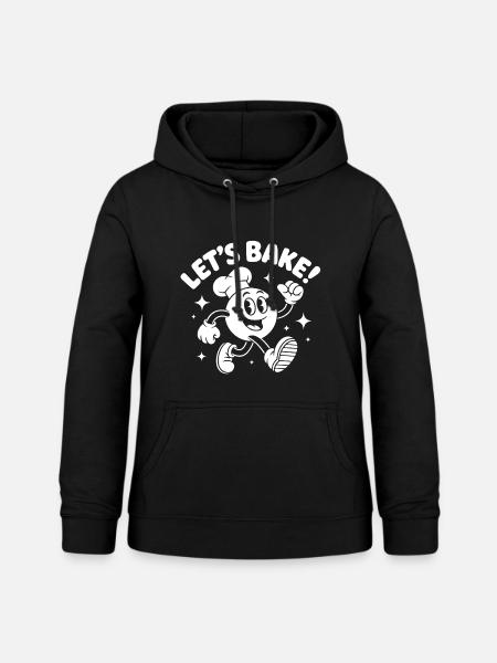 Let’s Bake! Fröhlicher Backkuchenheld - Frauen Hoodie - Schwarz