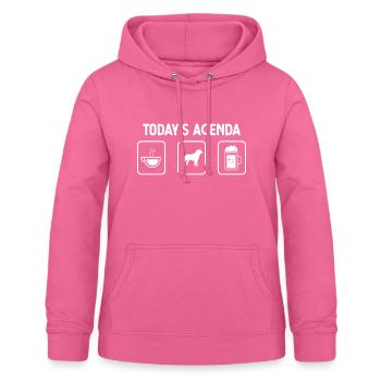 Agenda du jour - Bière - Chien - - Sweat à capuche Femme - rose - Devant - AI Model Female 172 light (172cm)