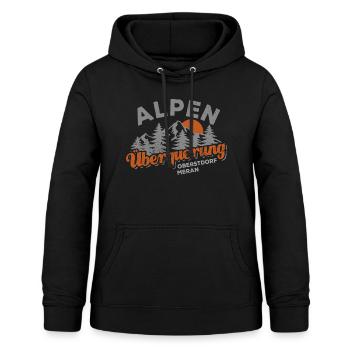 Alpenüberquerung Oberstdorf Meran Wandern - Frauen Hoodie - Schwarz - Vorne - AI Model Female 172 light (172cm)
