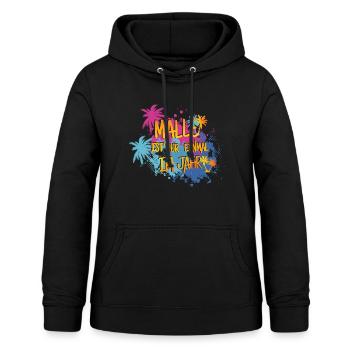 Malle n'est qu'une fois par an - fête - Sweat à capuche Femme - noir - Devant - AI Model Female 172 light (172cm)