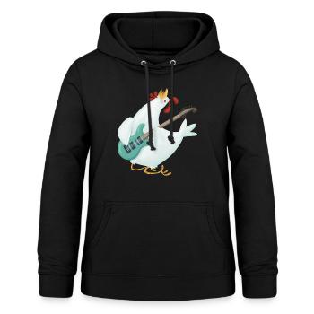 Rock hen - Women's Hoodie - black - Front - AI Model Female 172 light (172cm)