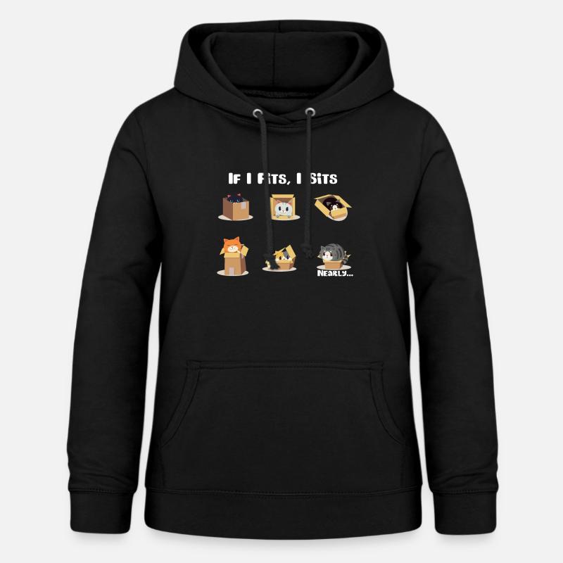 Funny Cat Meme Things Cats Do - Women's Hoodie - black