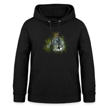 Gorilla - Frauen Hoodie - Schwarz - Vorne - AI Model Female 172 light (172cm)