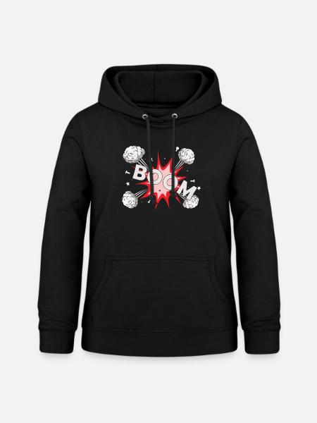 Comic Boom - Frauen Hoodie - Schwarz