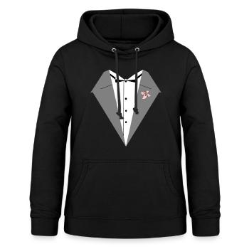 MAFIA ANZUG - Frauen Hoodie - Schwarz - Vorne - AI Model Female 172 light (172cm)