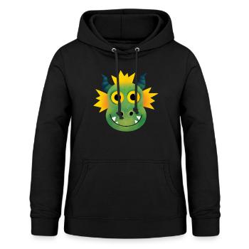 Kind Dragon Corona - Sweat à capuche Femme - noir - Devant - AI Model Female 172 light (172cm)