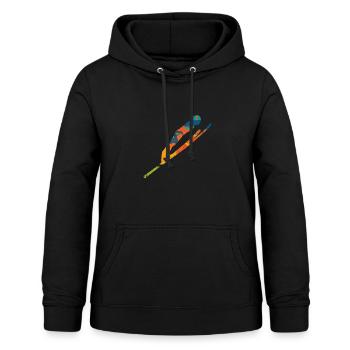 Skispringen Skispringer Skisprung Skisprungschanze - Frauen Hoodie - Schwarz - Vorne - AI Model Female 172 light (172cm)