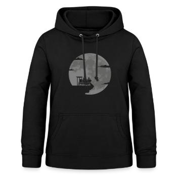 Eisenbahn Modellbahn Lokführer Eisenbahner - Frauen Hoodie - Schwarz - Vorne - AI Model Female 172 light (172cm)