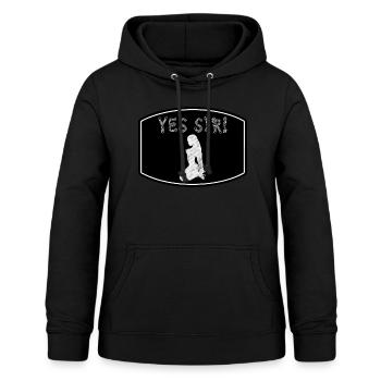 BDSM Yes Sir Bondage Fesseln Sub Kinbaku Fetisch - Frauen Hoodie - Schwarz - Vorne - AI Model Female 172 light (172cm)