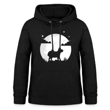 Capybara Moone Capybara Tierpark - Frauen Hoodie - Schwarz - Vorne - AI Model Female 172 light (172cm)