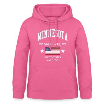 Minnesota - Sweat à capuche Femme - rose - Devant - AI Model Female 172 light (172cm)