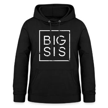 BIG SIS im quadrat - Frauen Hoodie - Schwarz - Vorne - AI Model Female 172 light (172cm)