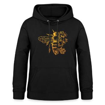 Blume Biene Frauen Honig Imkerin - Frauen Hoodie - Schwarz - Vorne - AI Model Female 172 light (172cm)