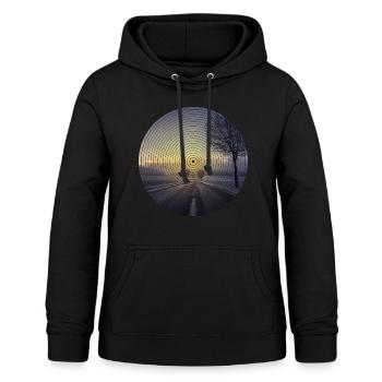 Landschaft 1 - Frauen Hoodie - Schwarz - Vorne - AI Model Female 172 light (172cm)
