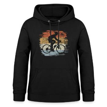 Fahrrad Retro - Vintage - Silhouette - Frauen Hoodie - Schwarz - Vorne - AI Model Female 172 light (172cm)