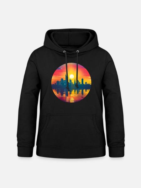 Bottrop Skyline - Frauen Hoodie - Schwarz