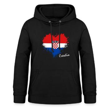 Croatia Hrvatska Kroatien - Frauen Hoodie - Schwarz - Vorne - AI Model Female 172 light (172cm)