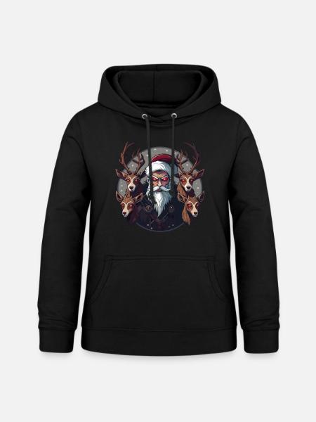Böser Weihnachtsmann - Frauen Hoodie - Schwarz