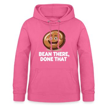 Funny Coffee Bean - Bean There, Done That - Women's Hoodie - pink - Front - AI Model Female 172 light (172cm)