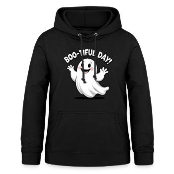 Mignon design fantôme - BOO-tiful Day ! - Sweat à capuche Femme - noir - Devant - AI Model Female 172 light (172cm)