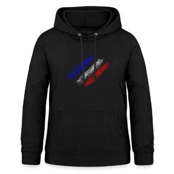 Spray Frankreich - Frauen Hoodie - Schwarz - Vorne - AI Model Female 172 light (172cm)