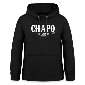 NOFUTURE - FAMILLE CRIMINELLE EL CHAPO - Sweat à capuche Femme - noir - Devant - AI Model Female 172 light (172cm)