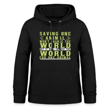 Vegan Fleischlos Tierlieb & Veganer - Frauen Hoodie - Schwarz - Vorne - AI Model Female 172 light (172cm)