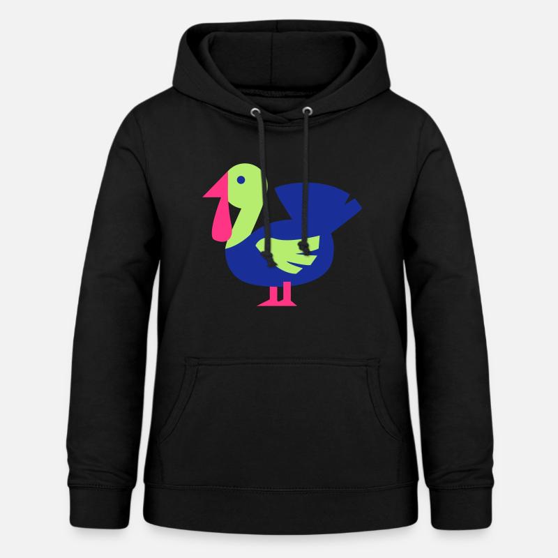 un dindon - Sweat à capuche Femme - noir