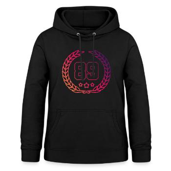 89 Zahl Kranz - Frauen Hoodie - Schwarz - Vorne - AI Model Female 172 light (172cm)