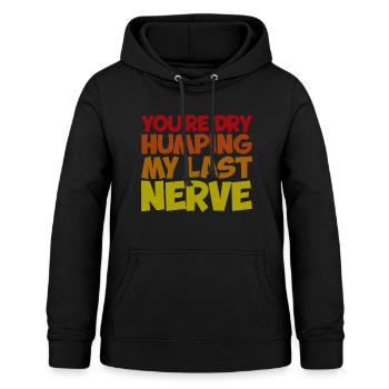 Tu es à sec en train de fredonner mon dernier nerf - Sweat à capuche Femme - noir - Devant - AI Model Female 172 light (172cm)