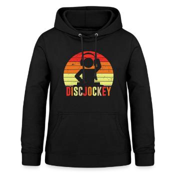 Sticky Discjockey Vintage Distressed - Women's Hoodie - black - Front - AI Model Female 172 light (172cm)