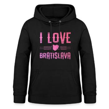 I Love Bratislava - Frauen Hoodie - Schwarz - Vorne - AI Model Female 172 light (172cm)