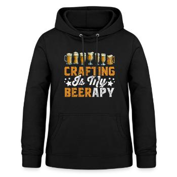 Propulsé par des buveurs de bière artisanale brassant Making Life - Sweat à capuche Femme - noir - Devant - AI Model Female 172 light (172cm)