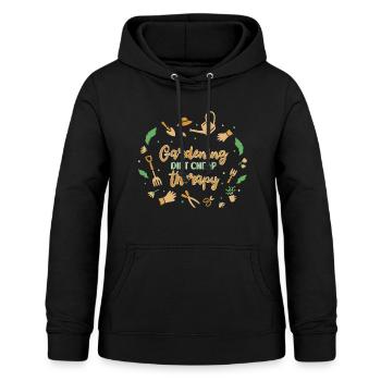 Gärtner - Frauen Hoodie - Schwarz - Vorne - AI Model Female 172 light (172cm)