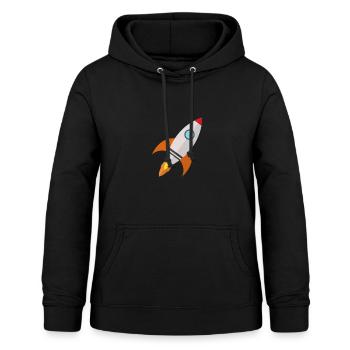 fusée - Sweat à capuche Femme - noir - Devant - AI Model Female 172 light (172cm)
