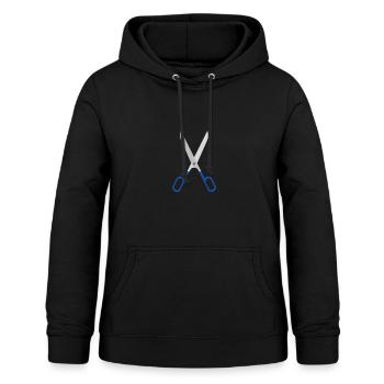 Schere - Frauen Hoodie - Schwarz - Vorne - AI Model Female 172 light (172cm)
