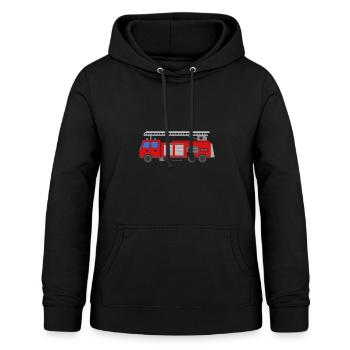 camion de pompiers - Sweat à capuche Femme - noir - Devant - AI Model Female 172 light (172cm)