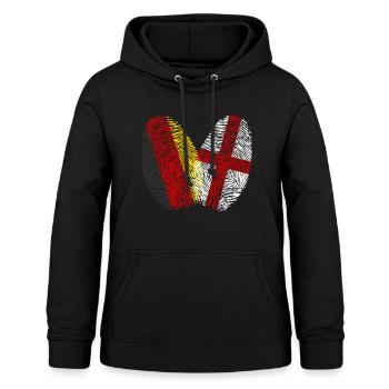 Fingerabdruck Engländer England - Frauen Hoodie - Schwarz - Vorne - AI Model Female 172 light (172cm)