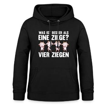 Ziegenliebhaber Ziege Ziegen - Frauen Hoodie - Schwarz - Vorne - AI Model Female 172 light (172cm)