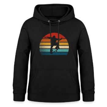 Skateur Skateboard Skate Skater Rétro Skate - Sweat à capuche Femme - noir - Devant - AI Model Female 172 light (172cm)
