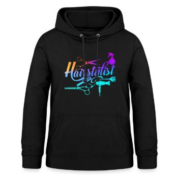 Salon Hairstylist - Frauen Hoodie - Schwarz - Vorne - AI Model Female 172 light (172cm)